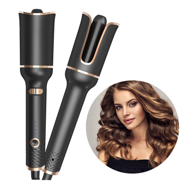 Black Automatic Spiral Electric Curling Iron Negative Ion